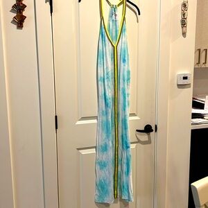 NWT Pitusa Tie Dye Halter Maxi Dress